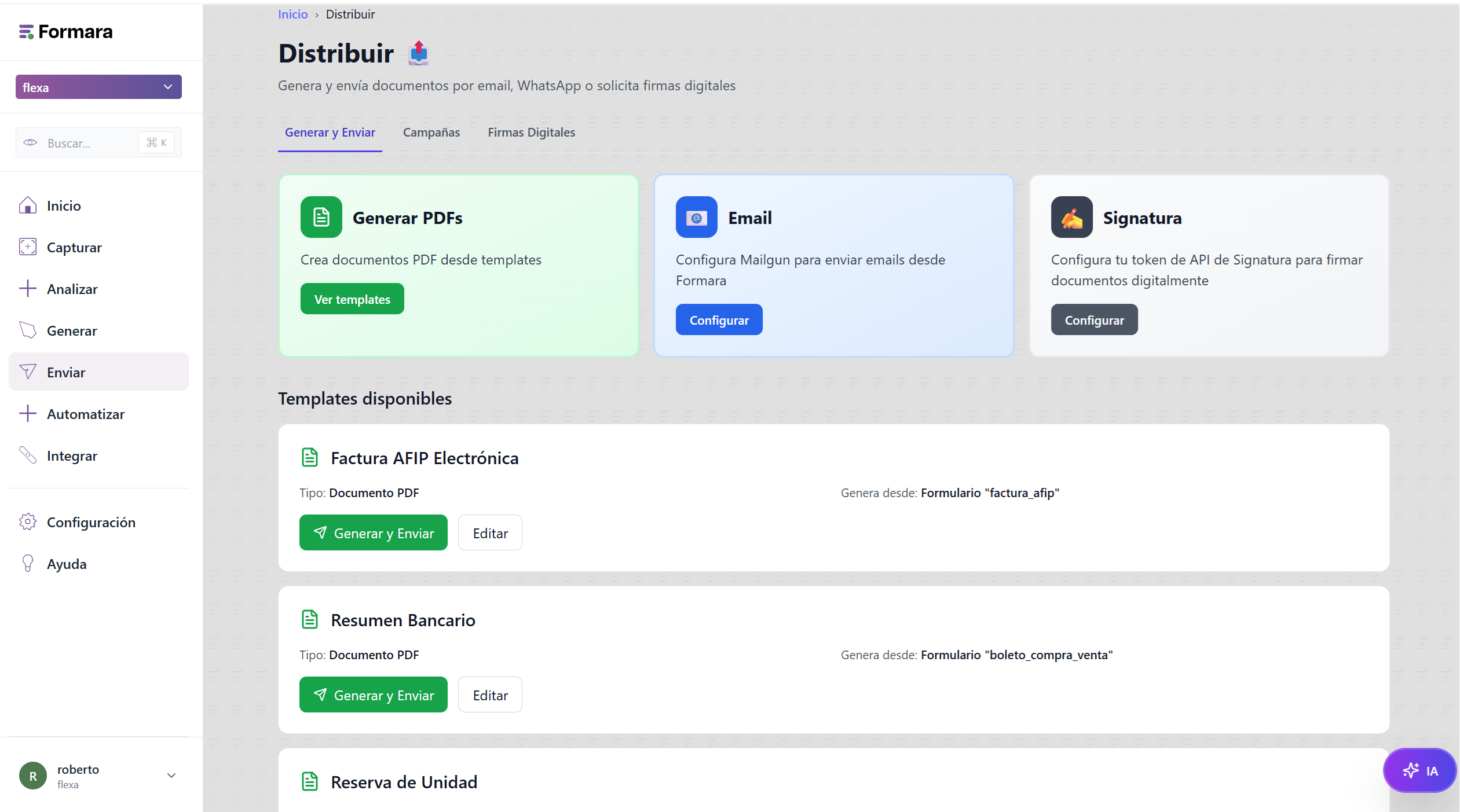 Documentos inteligentes listos para enviar y firmar