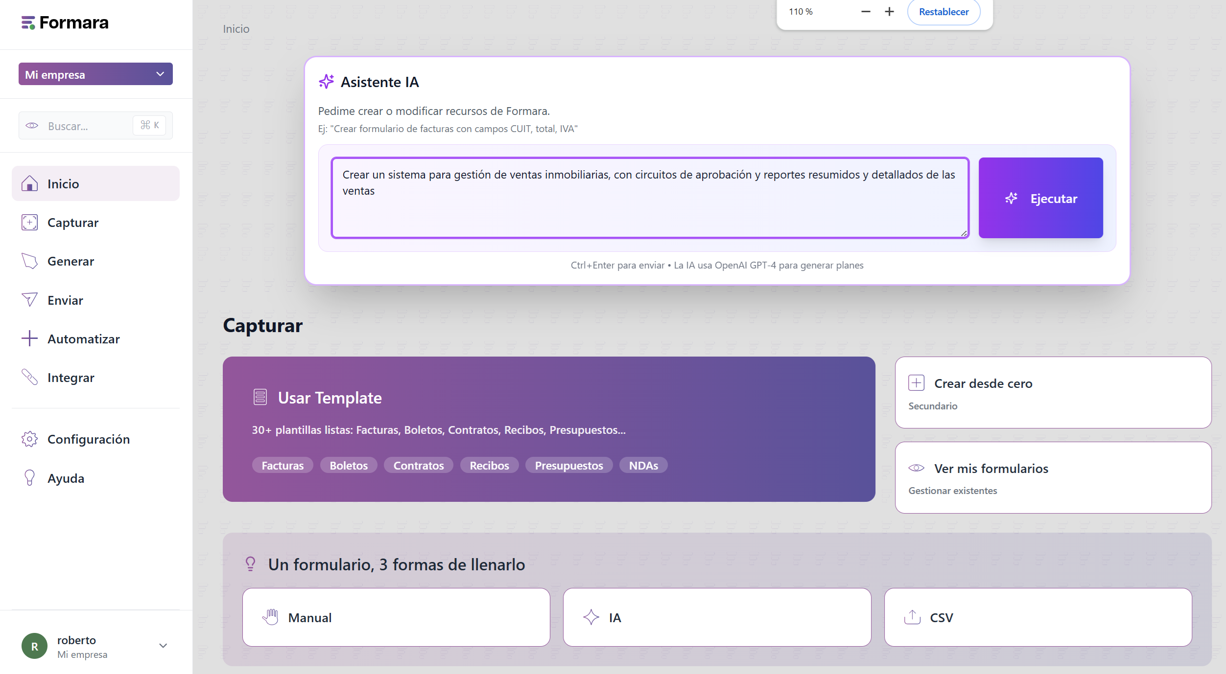 Un solo lugar para tus documentos, formularios y flujos de trabajo